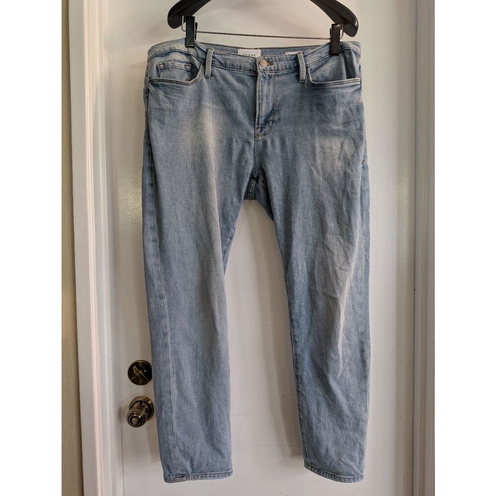 Frame Denim Light Blue Straight Jeans Le Garcon Size 33